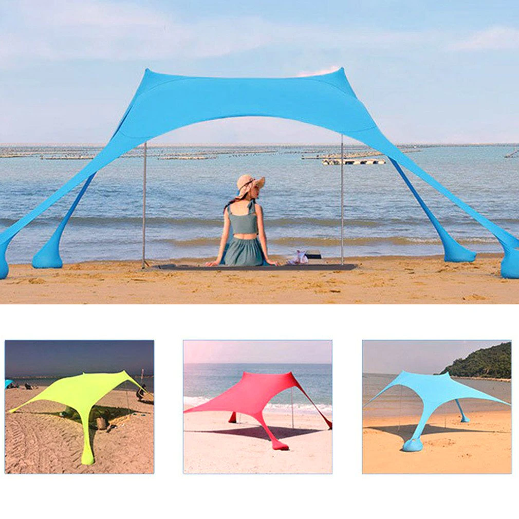 Cheap Goat Tents Family Beach Sunshade Lightweight Sun Shade Tent With Sandbag  Anchors 4 Free Pegs UPF50+ UV Large Portable Canopy Drop Shipping Tents 